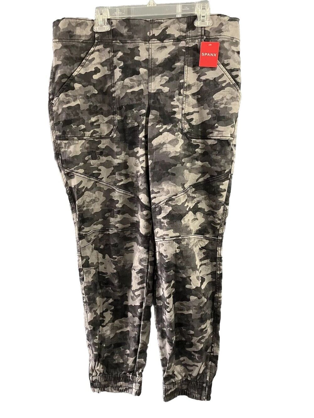 Spanx Plus 2X Stretch Twill Cargo Joggers Wash Camo Shaping High Rise women’s